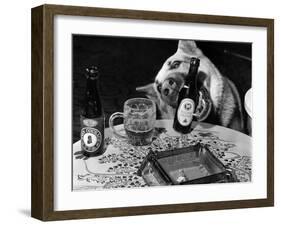 Dog Acts as a Waiter 1965-Staff-Framed Photographic Print