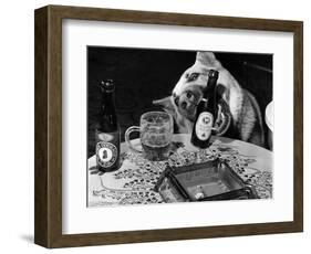 Dog Acts as a Waiter 1965-Staff-Framed Photographic Print