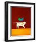 Dog and bird,1998,(oil on linen)-Cristina Rodriguez-Framed Giclee Print