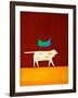 Dog and bird,1998,(oil on linen)-Cristina Rodriguez-Framed Giclee Print