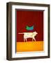Dog and bird,1998,(oil on linen)-Cristina Rodriguez-Framed Premium Giclee Print
