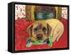Dog and Bone-Wolf Heart Illustrations-Framed Stretched Canvas