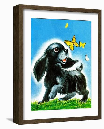 Dog and Butterflies - Jack & Jill-Irma Wilde-Framed Giclee Print