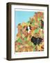 Dog And Cat Autumn-Stephen Huneck-Framed Giclee Print