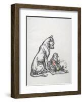 Dog and Child, Early 20th Century-Robert Noir-Framed Giclee Print