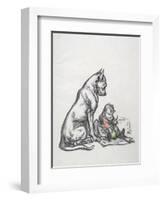 Dog and Child, Early 20th Century-Robert Noir-Framed Giclee Print