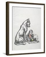 Dog and Child, Early 20th Century-Robert Noir-Framed Giclee Print