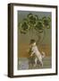 Dog and Clover-null-Framed Art Print