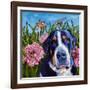 Dog and Dragonflies-Kathryn Wronski-Framed Art Print