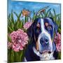 Dog and Dragonflies-Kathryn Wronski-Mounted Art Print