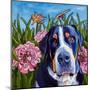 Dog and Dragonflies-Kathryn Wronski-Mounted Art Print