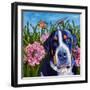 Dog and Dragonflies-Kathryn Wronski-Framed Art Print