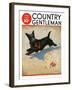 "Dog and Firecrackers," Country Gentleman Cover, July 1, 1936-Nelson Grofe-Framed Giclee Print