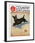 "Dog and Firecrackers," Country Gentleman Cover, July 1, 1936-Nelson Grofe-Framed Giclee Print