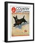 "Dog and Firecrackers," Country Gentleman Cover, July 1, 1936-Nelson Grofe-Framed Giclee Print