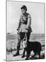 Dog and Handler Wearing Gas Masks at the Battle Front-null-Mounted Photographic Print