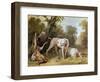 Dog and Hare-Jean-Baptiste Oudry-Framed Giclee Print