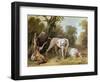 Dog and Hare-Jean-Baptiste Oudry-Framed Giclee Print