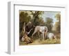 Dog and Hare-Jean-Baptiste Oudry-Framed Giclee Print