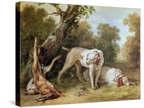 Dog and Hare-Jean-Baptiste Oudry-Stretched Canvas