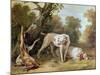 Dog and Hare-Jean-Baptiste Oudry-Mounted Giclee Print