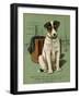 Dog and Luggage-null-Framed Art Print