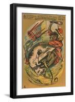 Dog and Monkey Fight-null-Framed Art Print