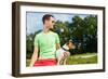 Dog and Owner-Javier Brosch-Framed Photographic Print