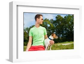 Dog and Owner-Javier Brosch-Framed Photographic Print