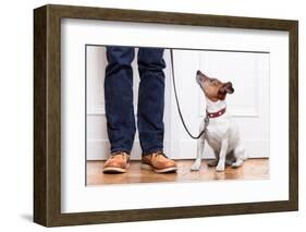 Dog and Owner-Javier Brosch-Framed Photographic Print