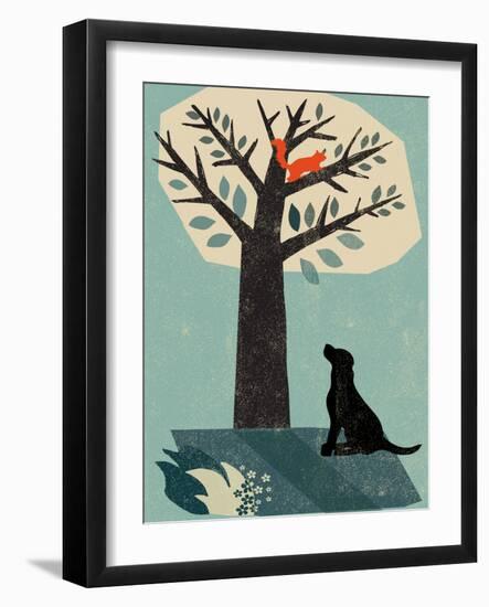 Dog and Squirrel-Rocket 68-Framed Premium Giclee Print