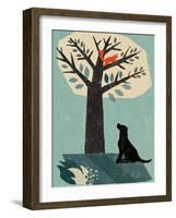 Dog and Squirrel-Rocket 68-Framed Giclee Print