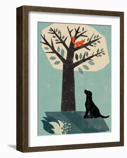 Dog and Squirrel-Rocket 68-Framed Giclee Print