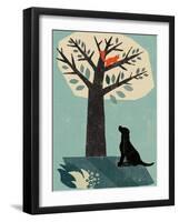 Dog and Squirrel-Rocket 68-Framed Giclee Print