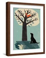 Dog and Squirrel-Rocket 68-Framed Giclee Print