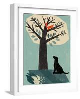 Dog and Squirrel-Rocket 68-Framed Giclee Print