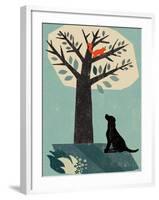 Dog and Squirrel-Rocket 68-Framed Giclee Print