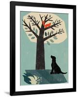 Dog and Squirrel-Rocket 68-Framed Giclee Print