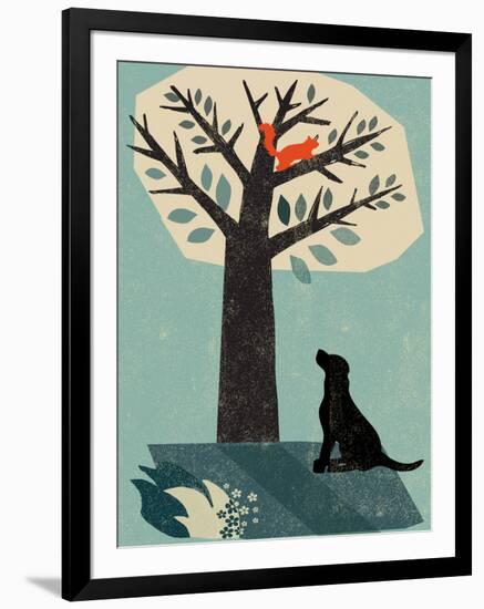 Dog and Squirrel-Rocket 68-Framed Giclee Print