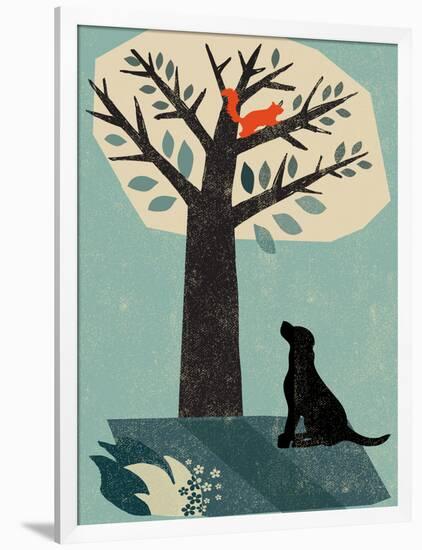 Dog and Squirrel-Rocket 68-Framed Giclee Print