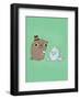 Dog and Unicorn - Hannah Stephey Cartoon Dog Print-Hannah Stephey-Framed Art Print