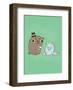 Dog and Unicorn - Hannah Stephey Cartoon Dog Print-Hannah Stephey-Framed Art Print