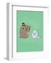 Dog and Unicorn - Hannah Stephey Cartoon Dog Print-Hannah Stephey-Framed Art Print