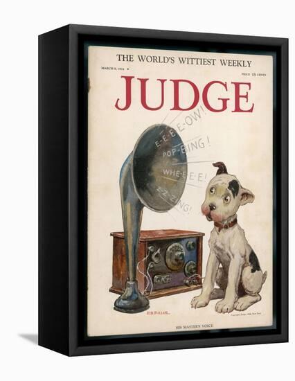 Dog and Wireless, His Masters Voice-R.b. Fuller-Framed Stretched Canvas