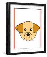 Dog - Animaru Cartoon Animal Print-Animaru-Framed Art Print