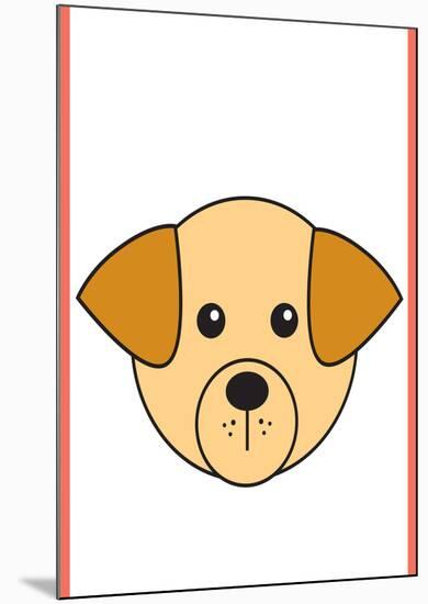 Dog - Animaru Cartoon Animal Print-Animaru-Mounted Giclee Print