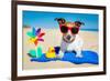 Dog at Beach-Javier Brosch-Framed Photographic Print