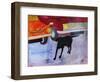 Dog at the Used Car Lot, Rex with Red Car-Brenda Brin Booker-Framed Giclee Print