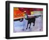 Dog at the Used Car Lot, Rex with Red Car-Brenda Brin Booker-Framed Giclee Print