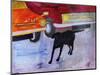 Dog at the Used Car Lot, Rex with Red Car-Brenda Brin Booker-Mounted Giclee Print
